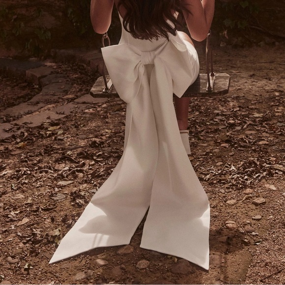 Meshki Meredith Strapless Bow Mini Dress - White - Picture 5 of 11